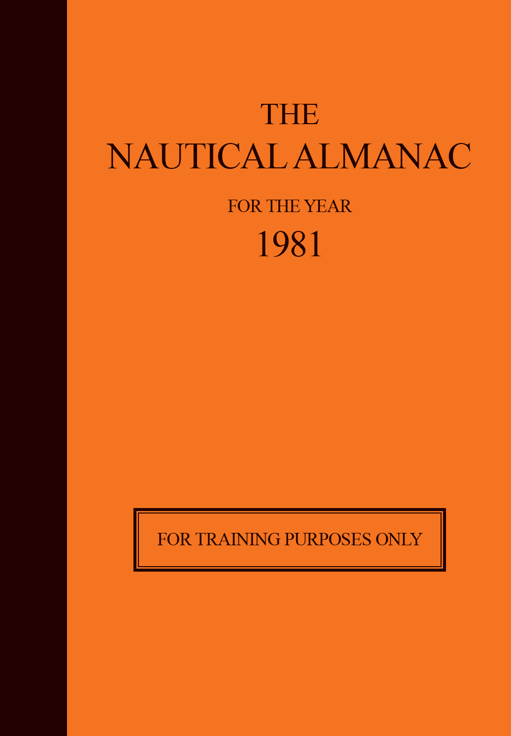 1981 Nautical Almanac Front