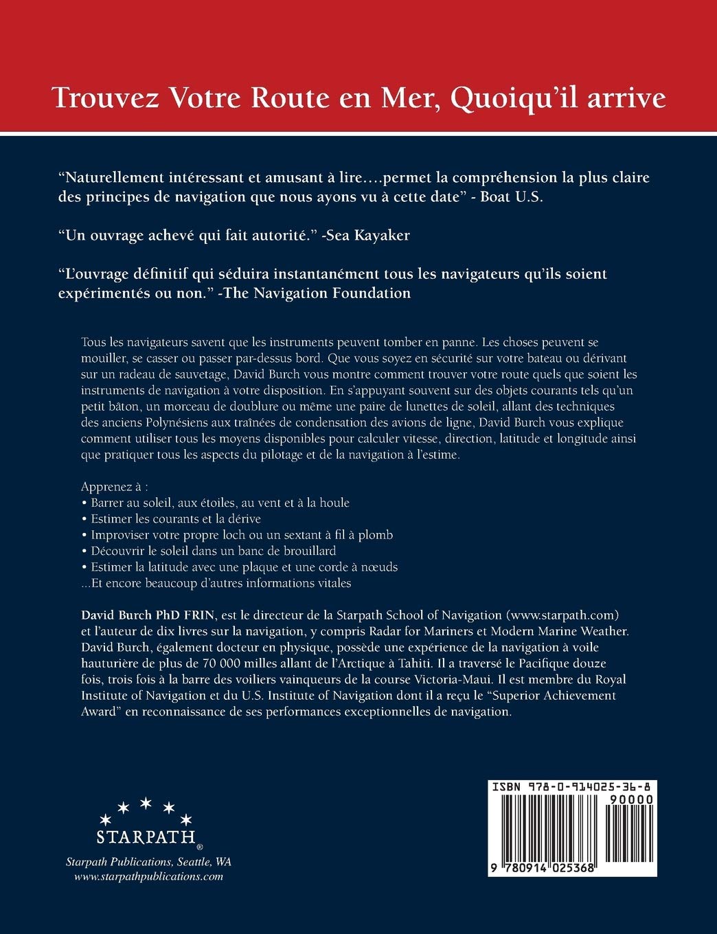 Emergency Navigation French Edition Back Cover
