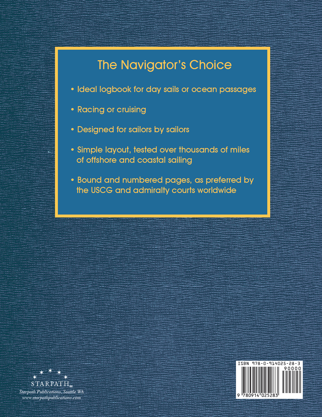 Sailors Logbook Back