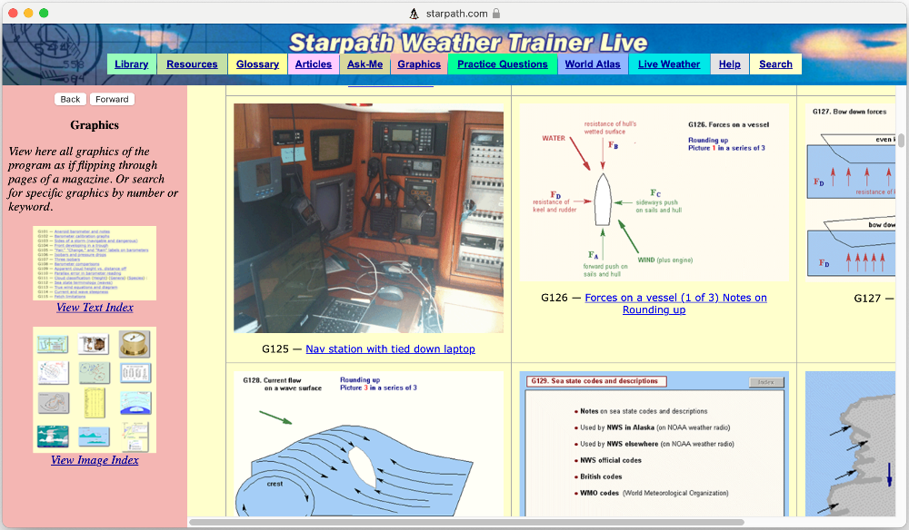 Starpath Weather Trainer Graphic Index