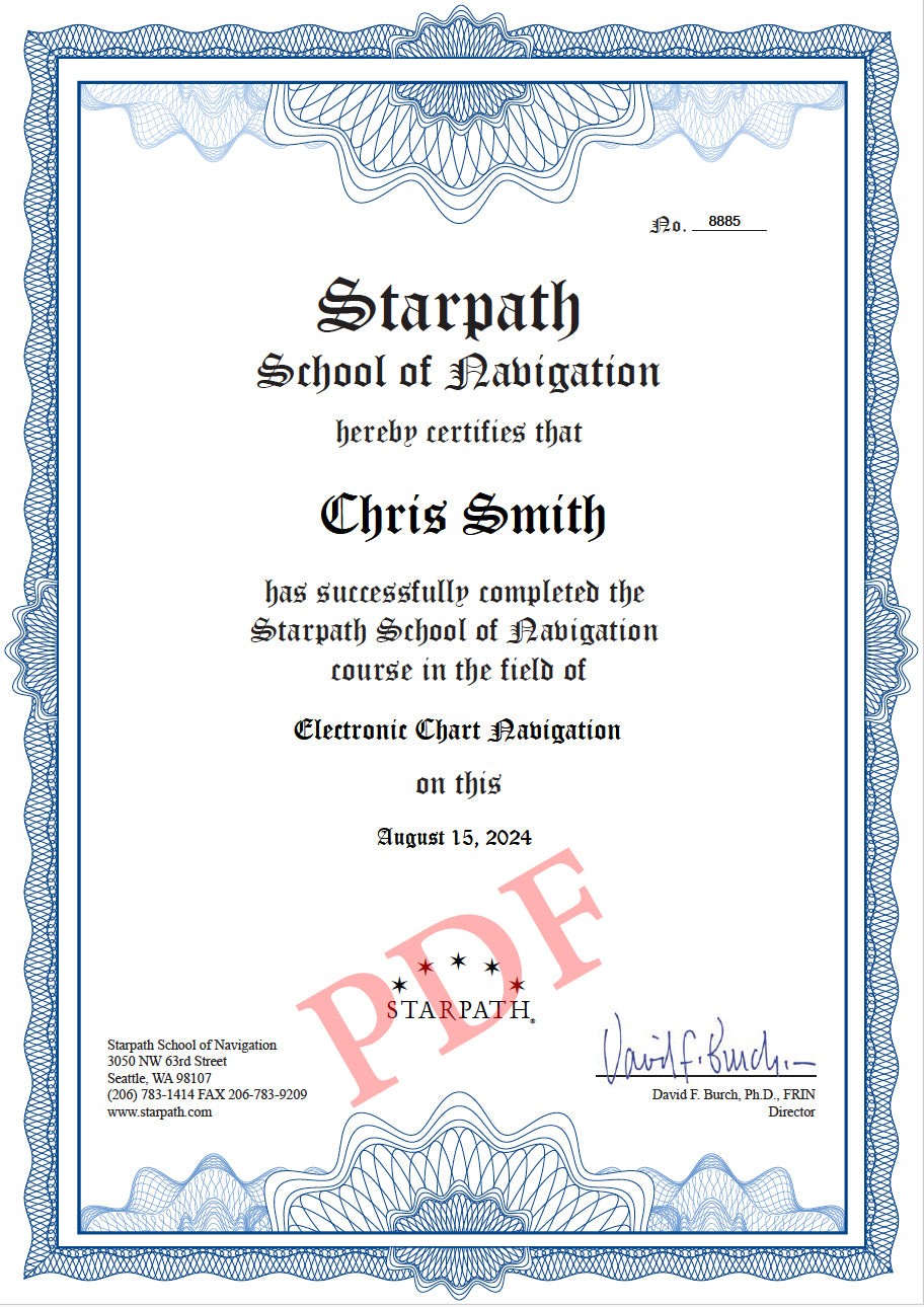 Starpath Course Certificate Printable PDF